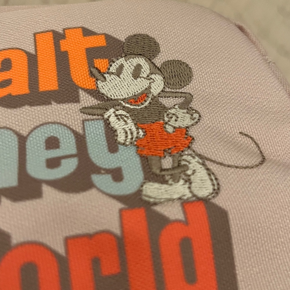 Walt Disney World Retro Logo Mickey Mouse Tan Belt Bag - Picture 10 of 10